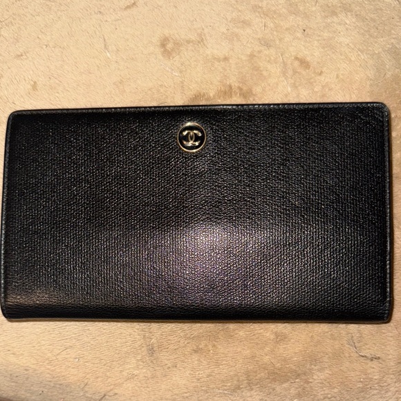CHANEL Handbags - CHANEL Classic Black Leather Wallet